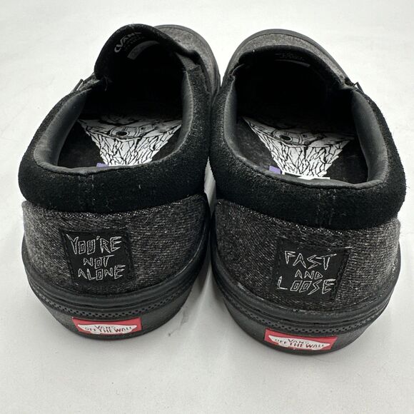 Vans BMX Fast And Loose Sneakers Mens Size 7 Black Gray Slip On Comfort Shoes - Picture 6 of 8